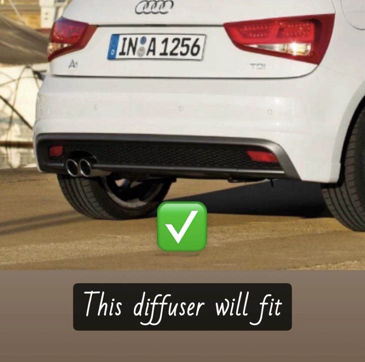 Audi A1 Diffuser Fins